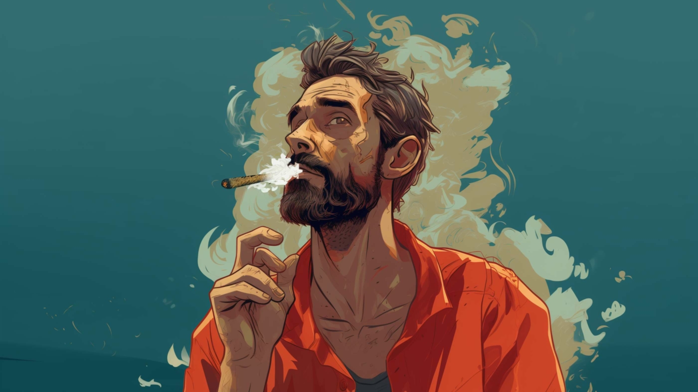 Indacloud. A Man With A Spliff In Both Hand Comic Style 67D64F4F 8F27 4605 91F7 B9A433D4Ad51