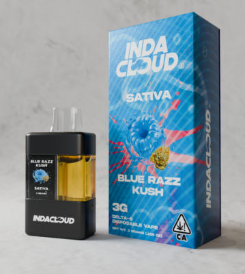 Blue Razz Kush Delta 8 Disposable Vape Pen 3 Grams